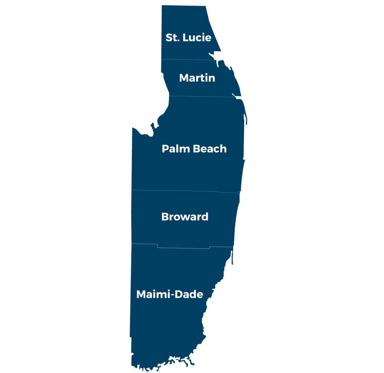 South Florida Counties Map
